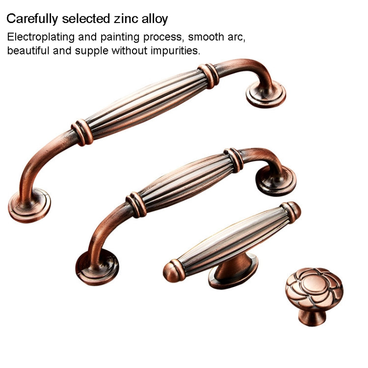 6029-96 Solid Wood Furniture Cabinet Handle Red Bronze Handles, 6029-96