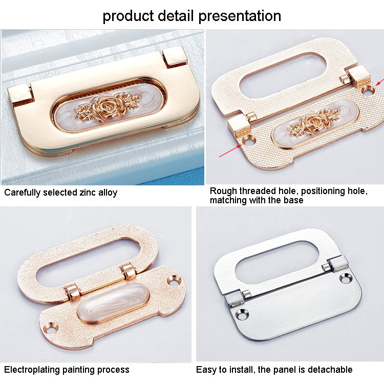 10 PCS 1052-32 Simple European Furniture Drawer Hidden Buckle Handle(Matte Black), 1052-32 (Matte Black)