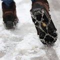 One Pair 19 Teeth Anti-Slip Ice Gripper Hiking Climbing Chain Shoes Covers, Size: M, 19 Teeth Size:M(Black), 19 Teeth Size:M(Orange)
