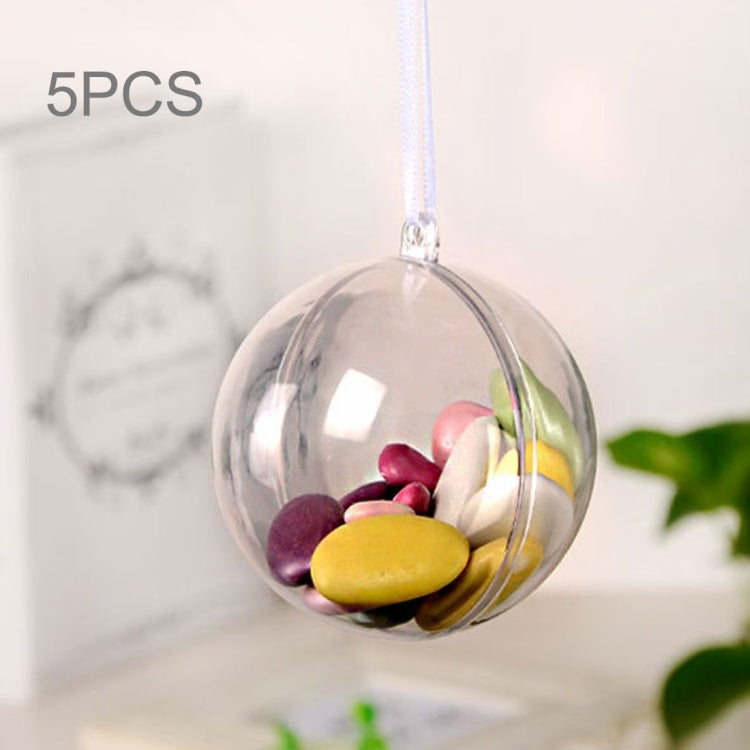 5 PCS Transparent Christmas Ball Hollow Plastic Sphere Ball Shaped Eternal Flower Ball Wedding Gifts Gift Box, Size: 4 x 4cm, Size: 4 x 4cm