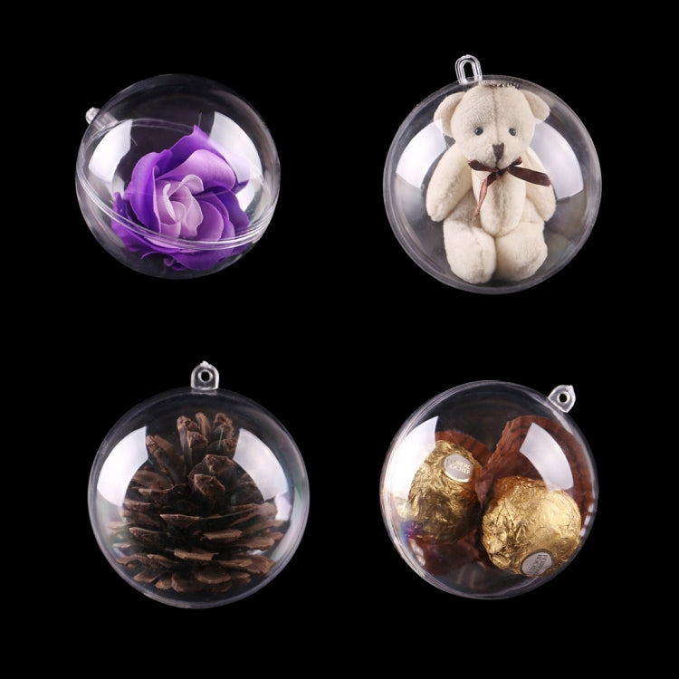 5 PCS Transparent Christmas Ball Hollow Plastic Sphere Ball Shaped Eternal Flower Ball Wedding Gifts Gift Box, Size: 4 x 4cm, Size: 4 x 4cm