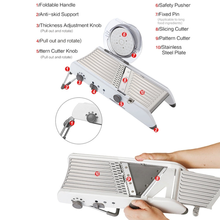 CZ-01 Multifunctional Household Stainless Steel Manual Vegetable Cutting Machine Carrot Potato Grater, CZ-01