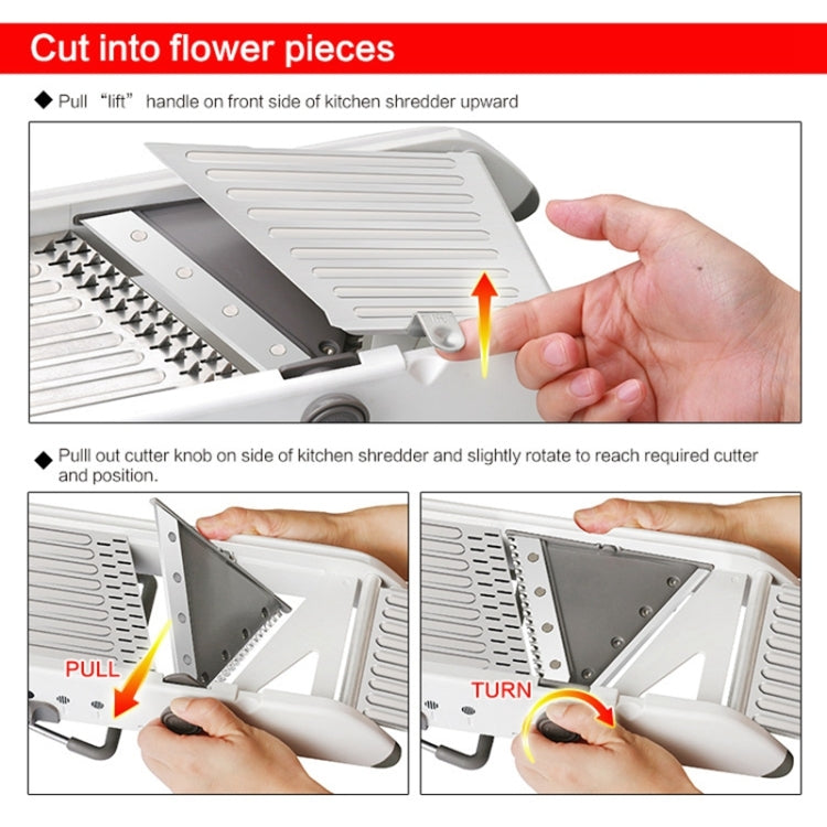 CZ-01 Multifunctional Household Stainless Steel Manual Vegetable Cutting Machine Carrot Potato Grater, CZ-01