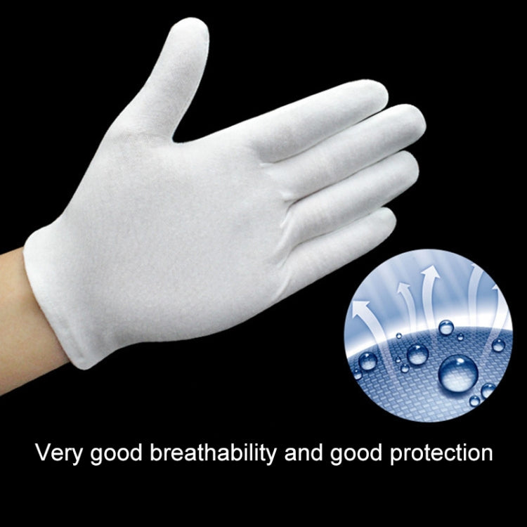 12 Pairs Pure Cotton Working Gloves, Thickened， Size：Free Size, Thickened， Size：Free Size