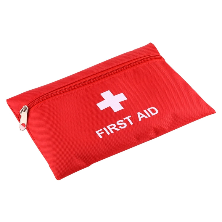 2 PCS Portable First Aid Kit with Bag, Includes Sanitizing Pads, Gauzes, Scissors,Band-aids and Tweezers, Random Color Delivery, 20x14cm
