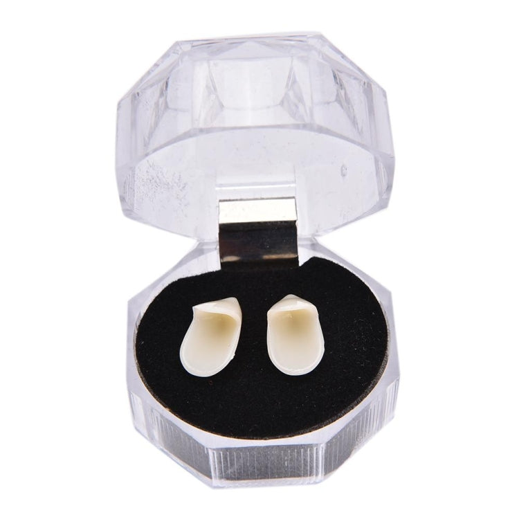 1 Pair 17mm Halloween Party Dentures Props Vampire Zombie Devil Fangs Teeth, 17mm