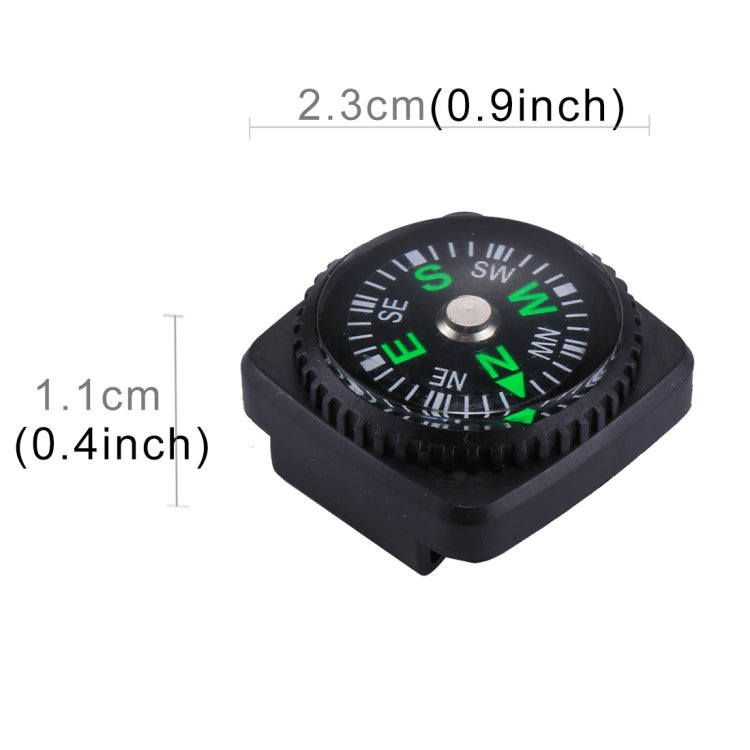 10 PCS 20mm Outdoor Sports Camping Hiking Pointer Guider Plastic Compass Hiker Navigation, Random Color Delivery, DC20A