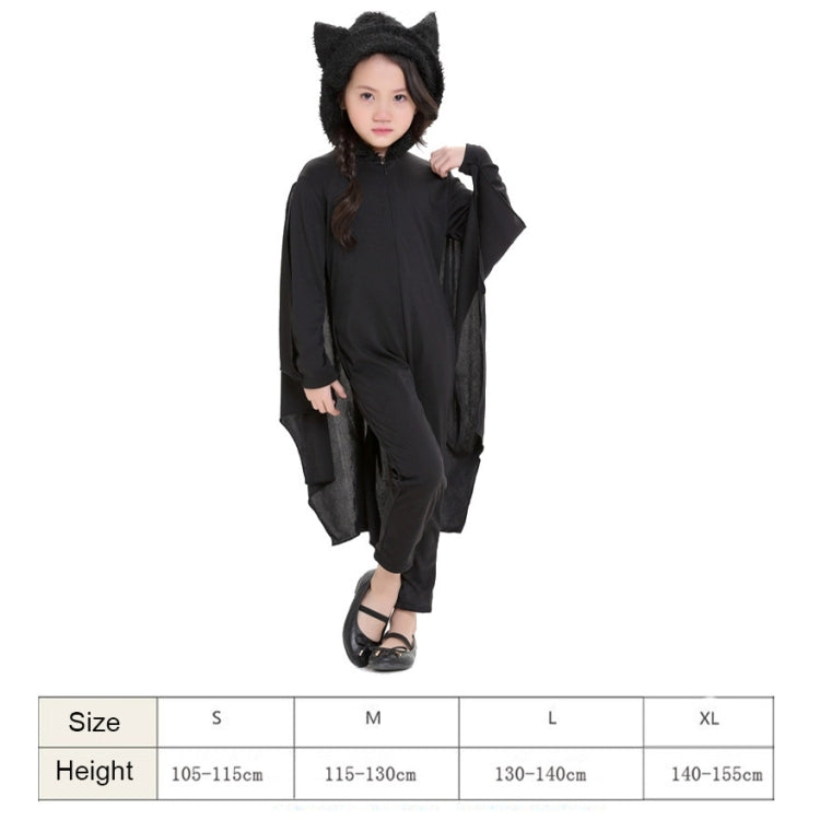 Halloween Costume Children Jumpsuit Bat Style Cosplay Costumes Stage Suit Size:L, Suggested Height:130-140cm, Size: L Children
