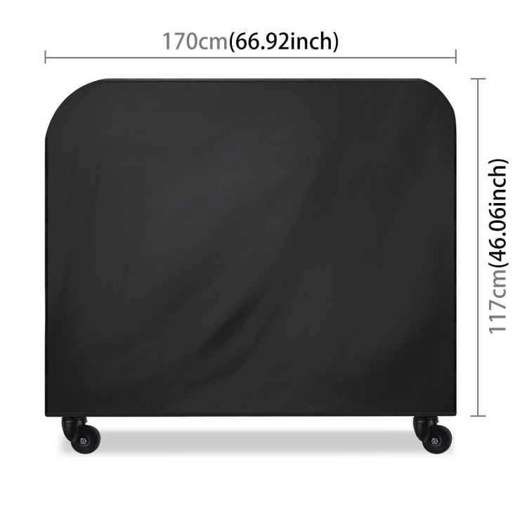 Anti-UV Waterproof Dust-proof 210D Oxford Cloth Folding BBQ Protective Cover Outdoor Gas Charcoal Electric Barbeque Grill Cover, Size: 170*61*117cm(Black), Size: 170*61*117cm