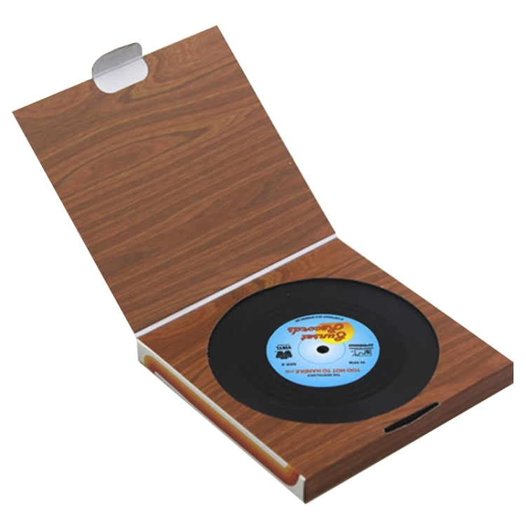 6 PCS/Set Retro Black Vinyl CD Record Drink Coasters Home Table Cup Mat Decor Coffee Drink Placemat Tableware Spinning, Diameter: 10.7cm, 6 PCS Cup Mat