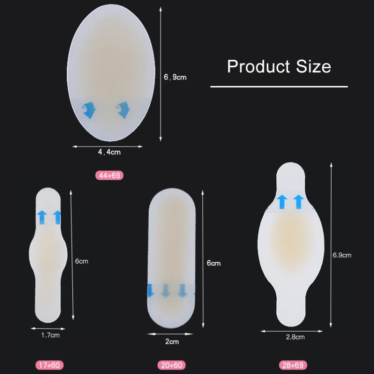10 PCS Foot Care Skin Hydrogel Analgesic Plaster Blisters Slip Heel Protector Size: 44x69cm, Size: 44x69cm