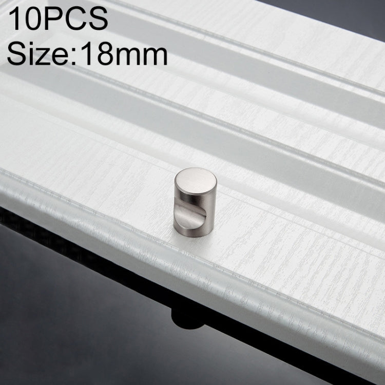 10 PCS 2102 Space Aluminum Light Single Hole Arc Cabinet Handle (Wire Drawing), 2102 (Wire Drawing)
