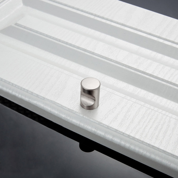 10 PCS 2102 Space Aluminum Light Single Hole Arc Cabinet Handle (Wire Drawing), 2102 (Wire Drawing)