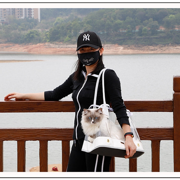 DODOPET Outdoor Portable Fashion Transparent Cat Dog Pet Carrier Bag Handbag Shoulder Bag, Size: 36 x 20 x 30cm, Size: 36 x 20 x 30cm