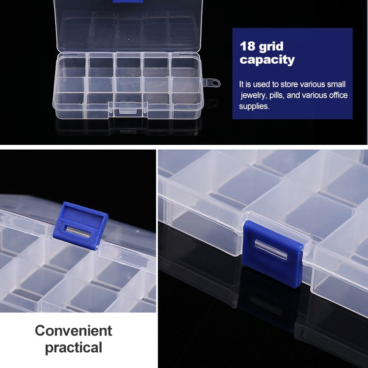 10 PCS Removable Grid Plastic Box Organizer for Jewelry Earring Fishing Hook Small Accessories, Size: Small, 10 Slots, 10 Slots (Purple+Blue), 10 Slots  (White+Pink), 10 Slots  (White+Blue), 10 Slots (Pink+Blue), 10 Slots (Orange + blue)