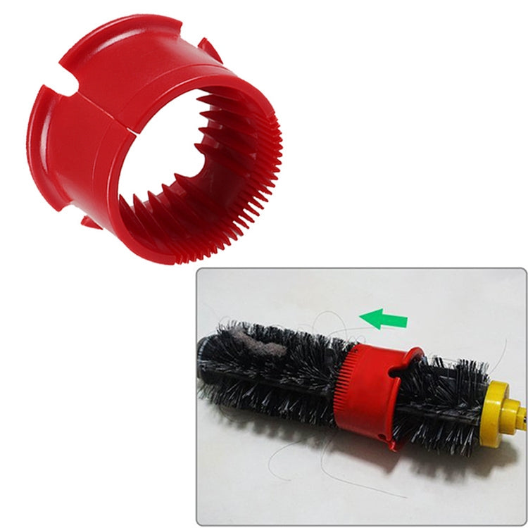 Sweeping Robot Roller Brush Round Cleaner Accessories for iRobot 620/630/650/770/780, Round Cleaner Red
