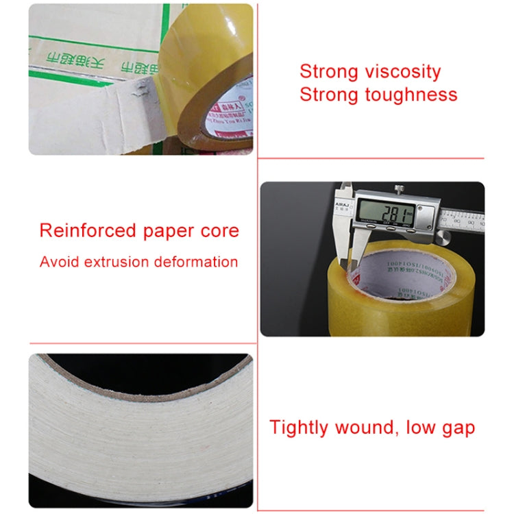55mm Width 32mm Thickness Package Sealing Packing Tape Roll Sticker, 55mm Width 32mm Thickness (Transparent Yellow)