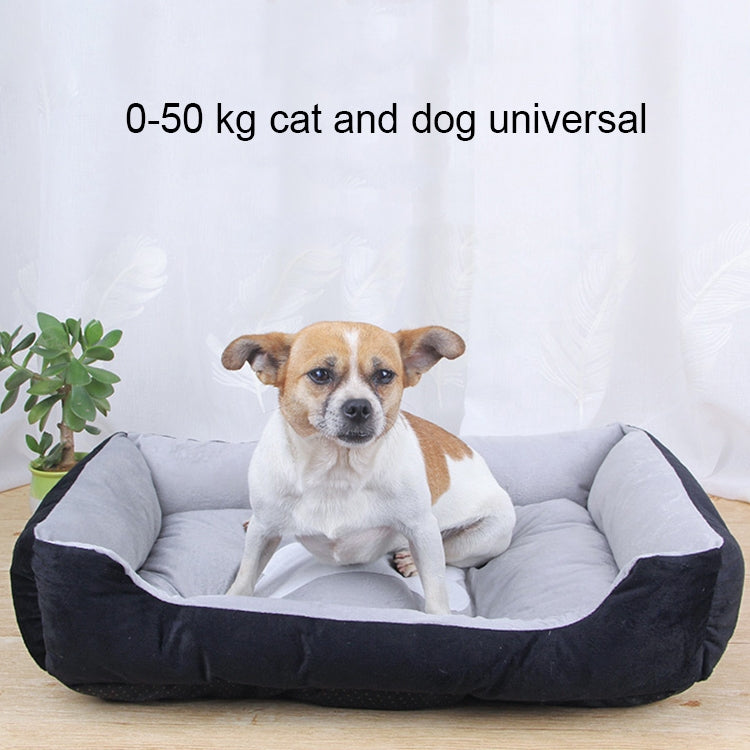 Dog Bone Pattern Big Soft Warm Kennel Pet Dog Cat Mat Blanket, with Blanket Size: L, 80×60×15cm, Size: L