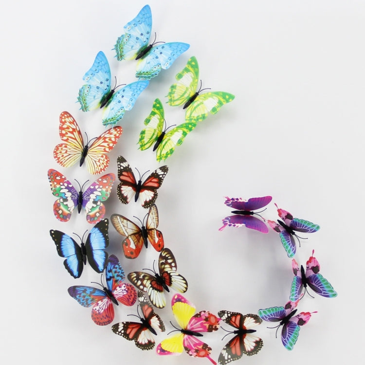 10pcs Fashion Luminous Butterfly with Magnet Simulation Fridge Magnets Wall Sticker Garden Decoration, Random Color Delivery, Luminous Butterfly with Magnet