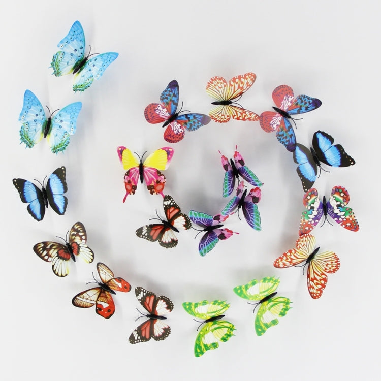 10pcs Fashion Luminous Butterfly with Magnet Simulation Fridge Magnets Wall Sticker Garden Decoration, Random Color Delivery, Luminous Butterfly with Magnet
