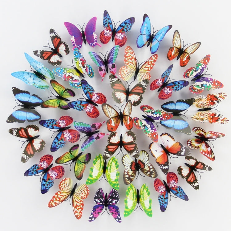 10pcs Fashion Luminous Butterfly with Magnet Simulation Fridge Magnets Wall Sticker Garden Decoration, Random Color Delivery, Luminous Butterfly with Magnet
