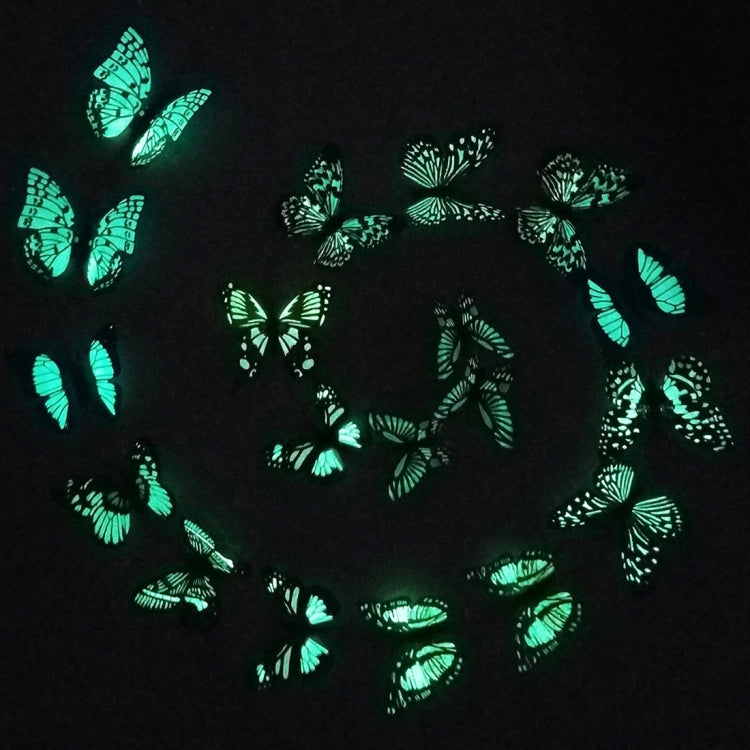 10pcs Fashion Luminous Butterfly with Magnet Simulation Fridge Magnets Wall Sticker Garden Decoration, Random Color Delivery, Luminous Butterfly with Magnet