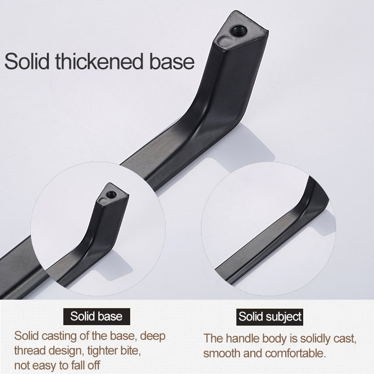 9009_192 Simple Black Drawer Cabinet Handle, 9009_192