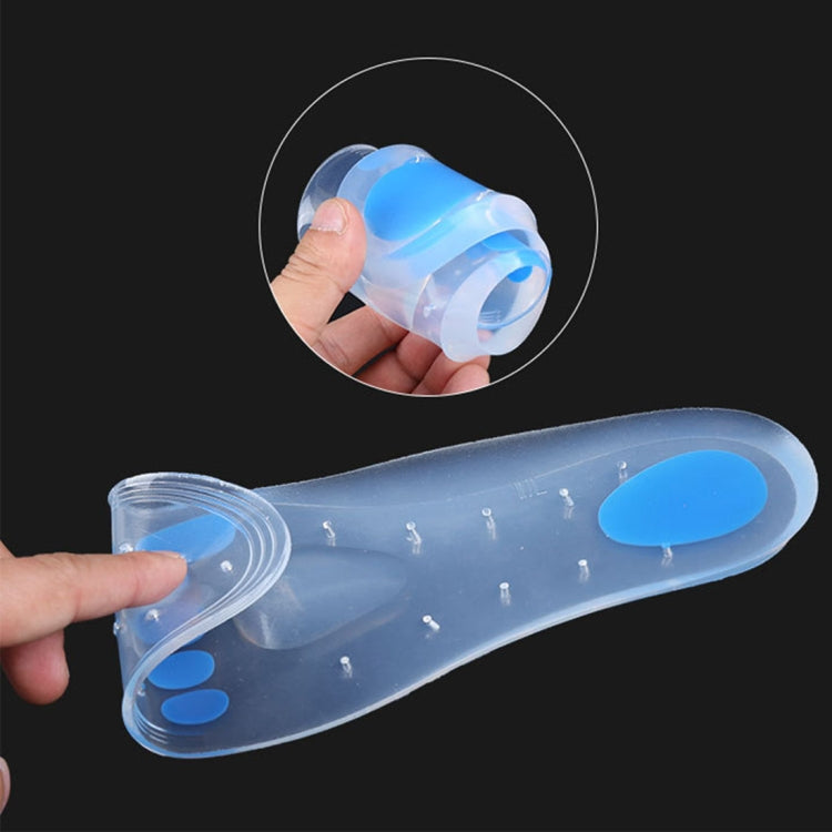 1 Pair Transparent Cushioning Silica Gel Insoles  Size: 38-39yards, Size: 38-39yards