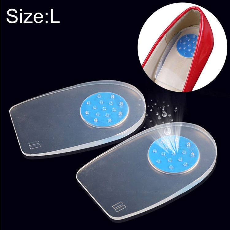 1 Pair Silica Gel Comfort Cushioning Heel Pads, Size: L, Size: L