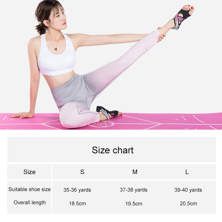 1 Pair Anti-Slip Yoga Socks Toeless Pilates Socks Ballet Yoga Pilates Barre Shoes for Women, 235-240mm Foot Length, 235-240mm (Pink), 235-240mm (Green)