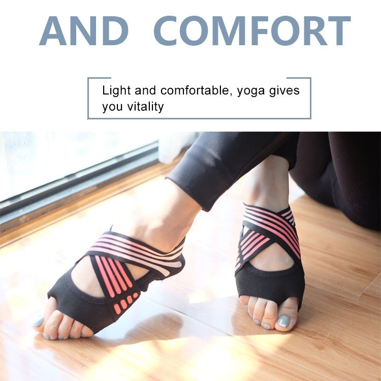 1 Pair Anti-Slip Yoga Socks Toeless Pilates Socks Ballet Yoga Pilates Barre Shoes for Women, 245-250mm Foot Length, 245-250mm (Pink), 245-250mm (Green)