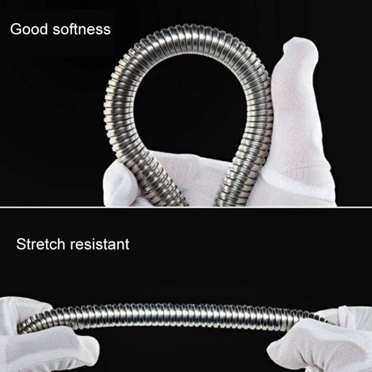 1.5m G1/2 Inch Flexible Stainless Steel Showerhead Hose Pipe Compact Anti Burst Bath Water Pipe, 1.5m (Compact)