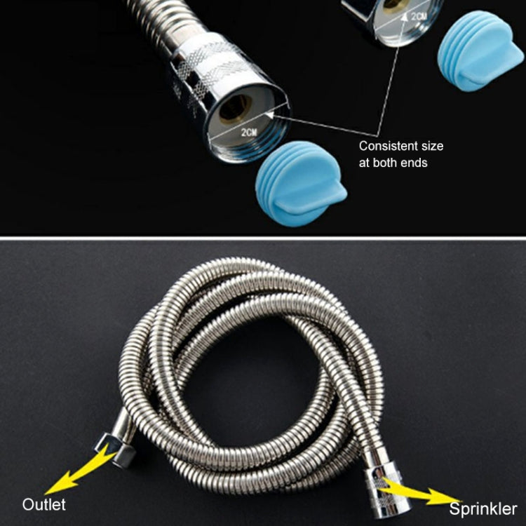 1.5m G1/2 Inch Flexible Stainless Steel Showerhead Hose Pipe Compact Anti Burst Bath Water Pipe, 1.5m (Compact)