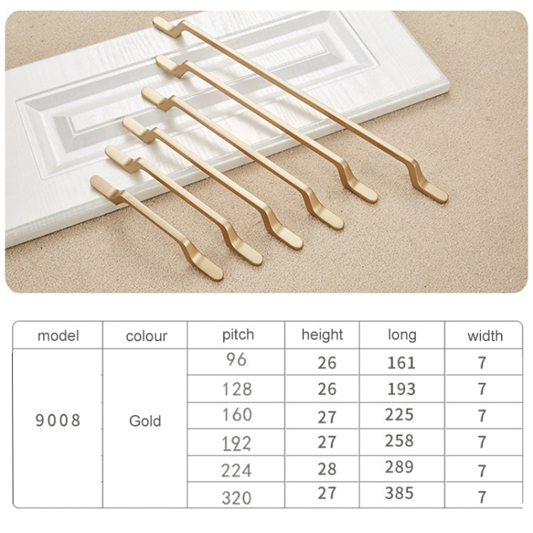 9008-224 Modern Simple Cabinet Door Handle Drawer Wardrobe Zinc Alloy Handle, 9008-224