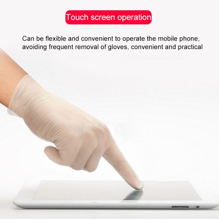 100 PCS Disposable PVC Examination Gloves Household Transparent Touchable Protective Gloves, Size: S, 100 PCS S