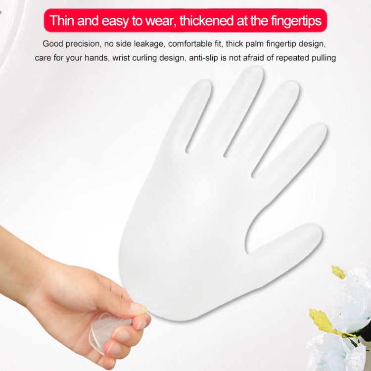 100 PCS Disposable PVC Examination Gloves Household Transparent Touchable Protective Gloves, Size: S, 100 PCS S