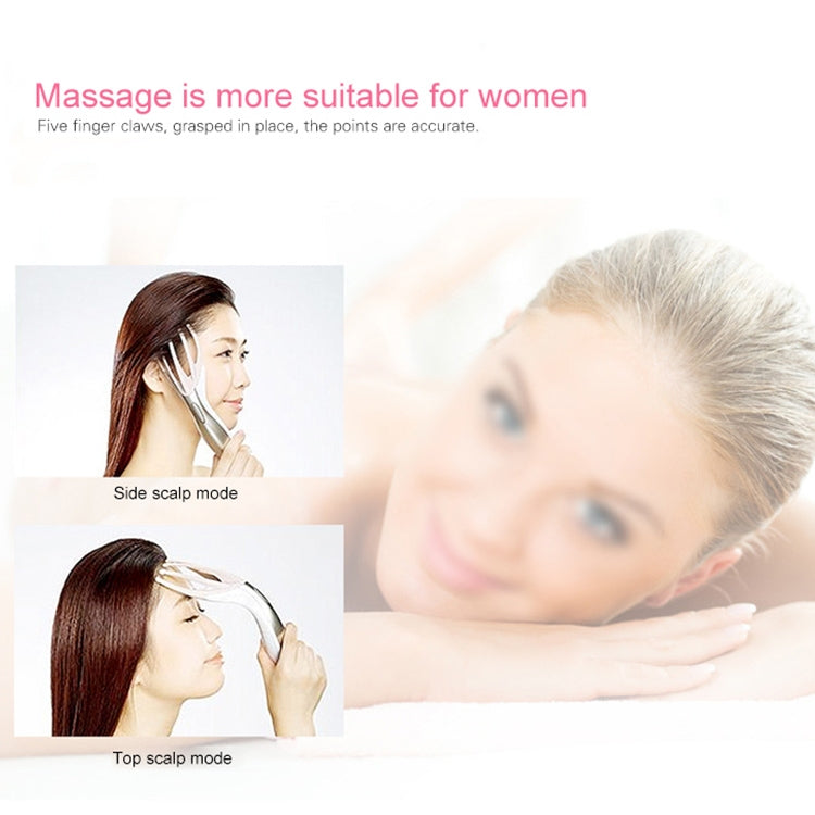 Mini Portable Multifunctional Head Massager Massage Comb, Battery Powered, Battery Powered (Gold)