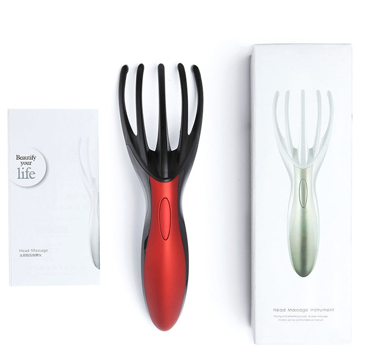 Mini Portable Multifunctional Head Massager Massage Comb, Battery Powered, Battery Powered (Gold)
