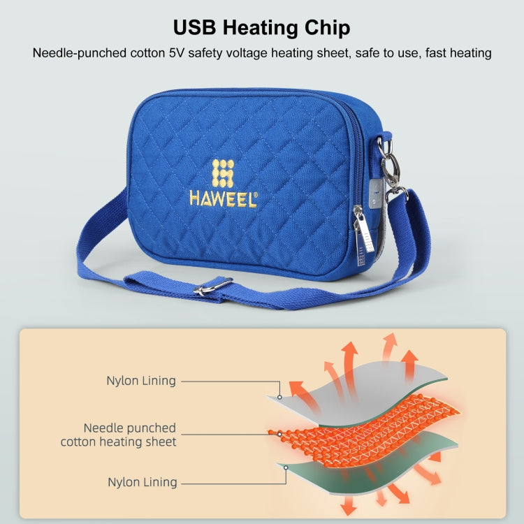 HAWEEL Messenger Shoulder Small Bag Digital Tablet Phone Warmer Storage Bag with Hand Warmer