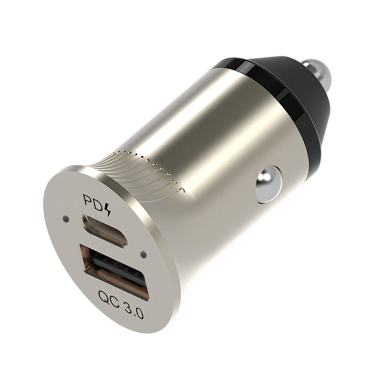 PD USB-C / Type-C + QC3.0 USB Fast Charging Car Charger with Dual LED Indicator, QC3.0