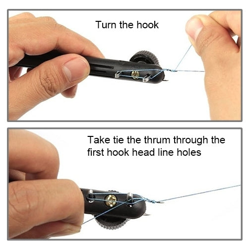 Fishing Line String Knotter Fishing Hook Tie Device Manual Knot Tying Tool, Fishing Hook Tie Device