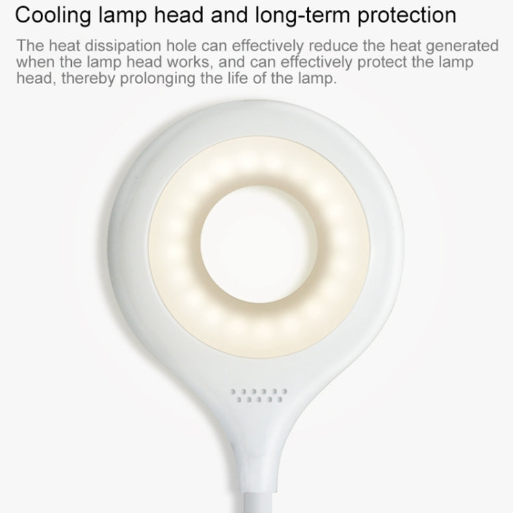 28 LEDs Flexible Goose Neck Hollow Ring Design Eye Protection Light with Clip & Small Night Light Function, TGX-770
