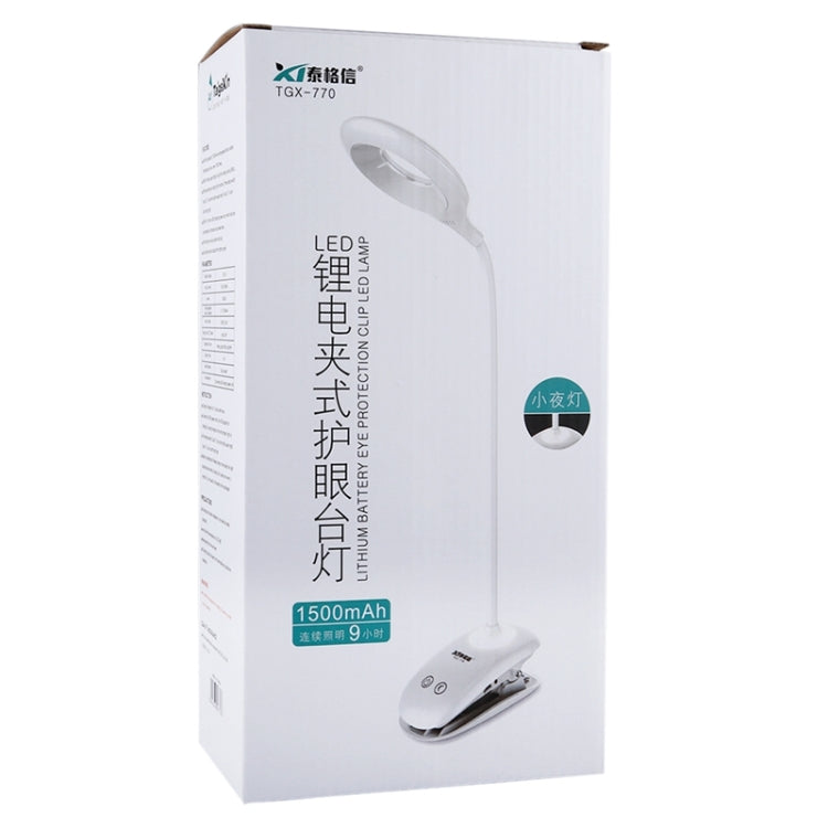 28 LEDs Flexible Goose Neck Hollow Ring Design Eye Protection Light with Clip & Small Night Light Function, TGX-770