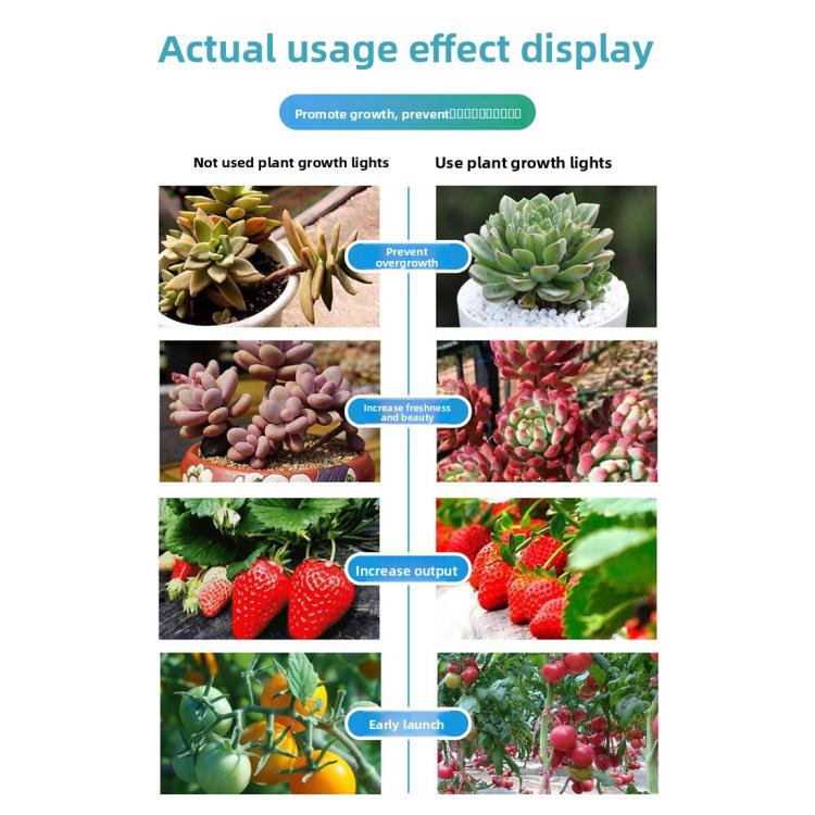 30W Triple Heads Adjustable Spectrum Timing LED Lamp for Plant Growth Lighting, USB Plug DC 5V, 30W