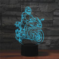 Motorcycle Shape 3D Colorful LED Vision Light Table Lamp, USB & Battery Version, USB & Battery Version