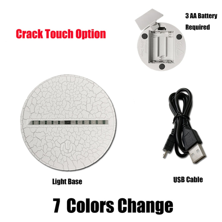 Scorpion Shape 3D Colorful LED Vision Light Table Lamp, Crack Touch Version, Crack Touch Version