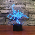 Scorpion Shape 3D Colorful LED Vision Light Table Lamp, Crack Remote Control Version, Crack Remote Control Version