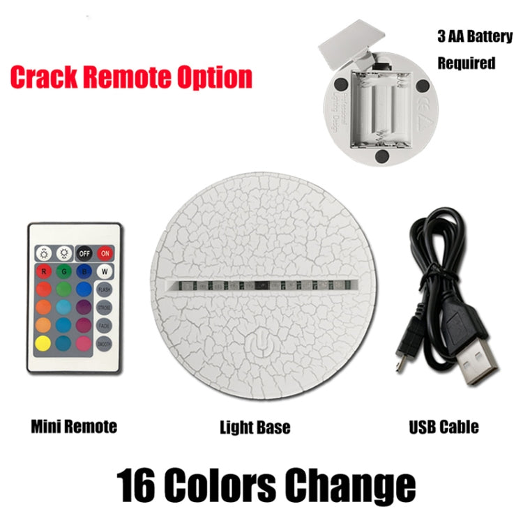 Scorpion Shape 3D Colorful LED Vision Light Table Lamp, Crack Remote Control Version, Crack Remote Control Version