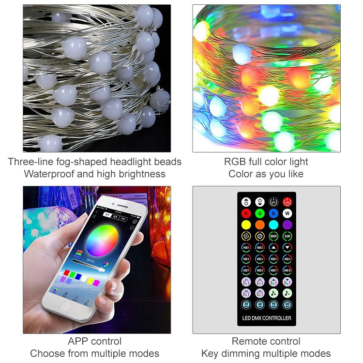 Christmas Decoration USB Copper Wire String Light Remote Controller & Bluetooth Mobile APP Control, Length: 10m 100 LEDs, Remote Controller & APP Control, Length: 10m 100 LEDs