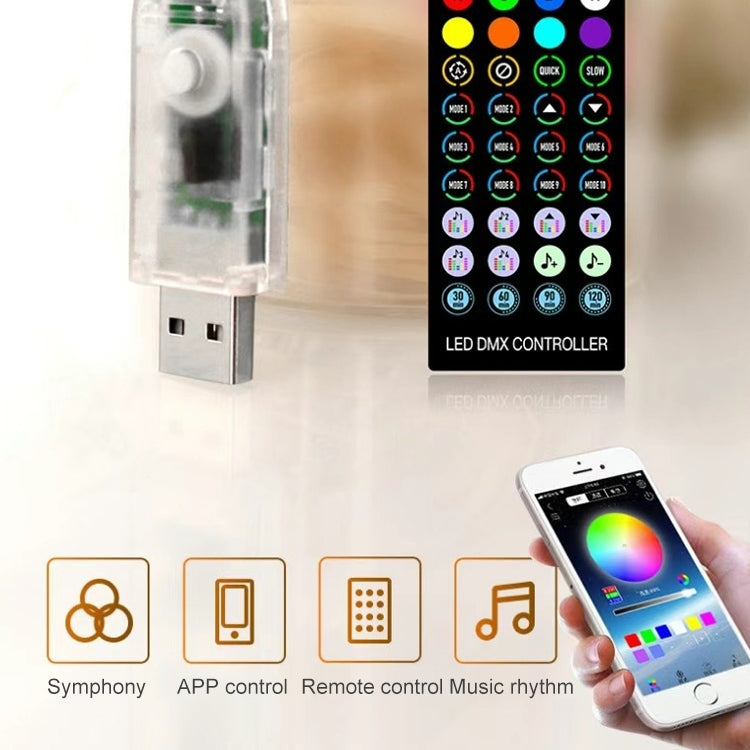 Christmas Decoration USB Copper Wire String Light Remote Controller & Bluetooth Mobile APP Control, Length: 10m 100 LEDs, Remote Controller & APP Control, Length: 10m 100 LEDs